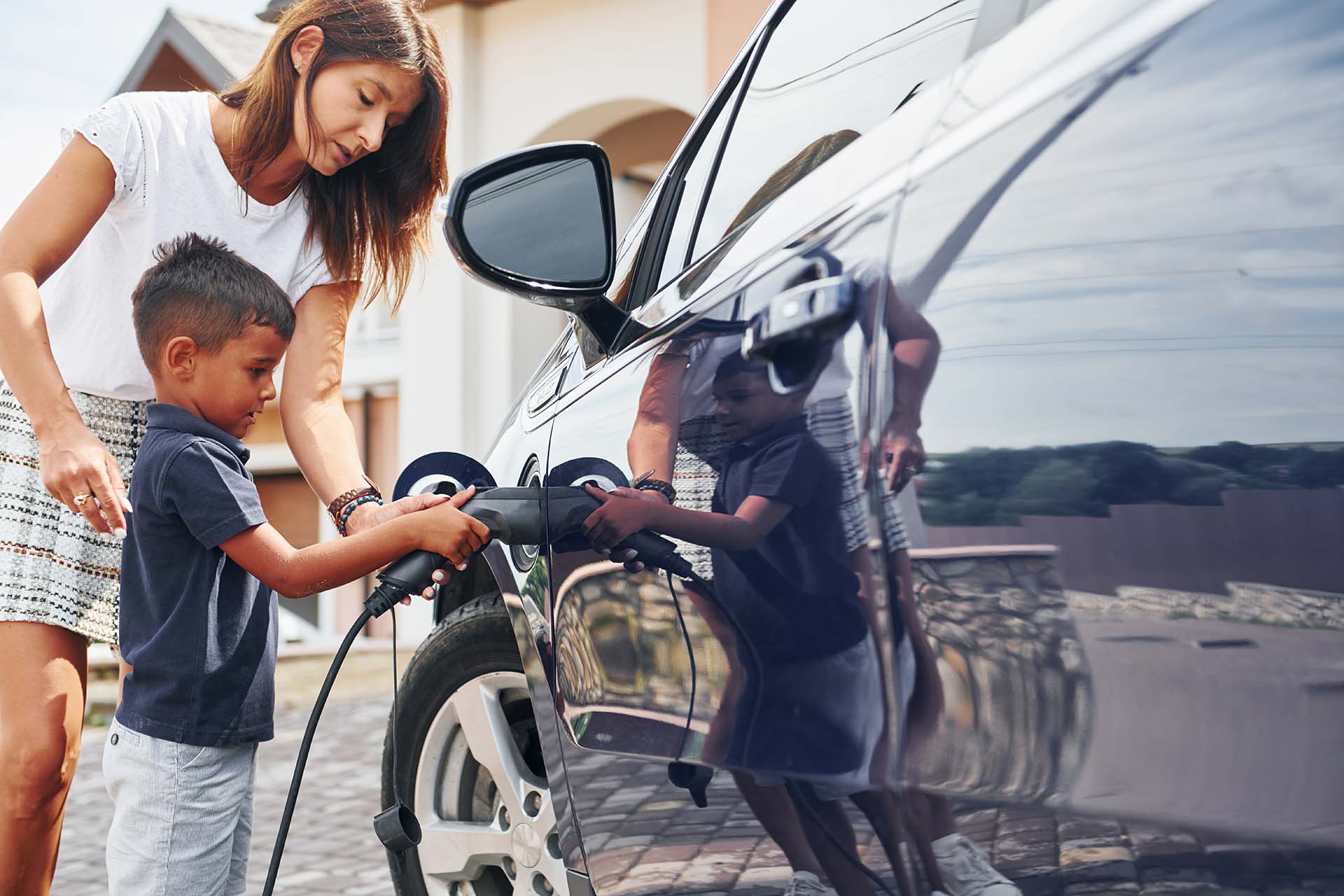 Hero Gezin Laden Auto 1920